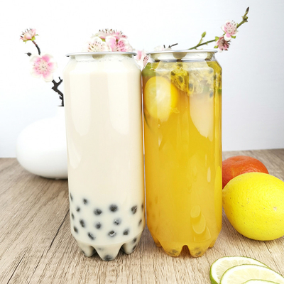 Envases plásticos del plástico transparente de las botellas de agua de 0,5 litros con leche del té de las tapas de la poder