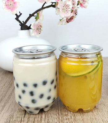 latas de bebida plásticas inferiores de la flor 250ml con la cubierta fácil del tirón