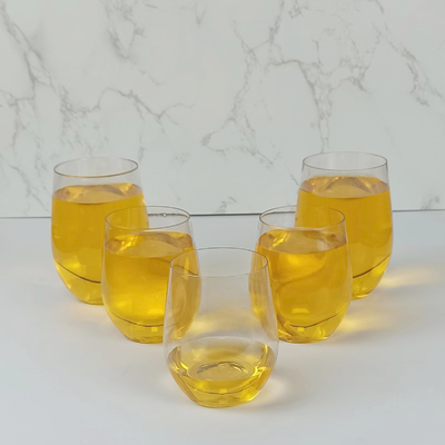 500 ml de tazas claras desechables para bebidas, tazas de plástico rojo para agua, jugo, café o té