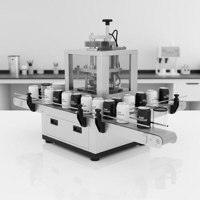 Adecuado para latas de aluminio, máquina cerradora automática, costura en blanco y negro, sin fugas, compatible con latas de plástico PET, duradero