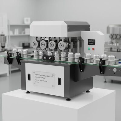 Adecuado para latas de aluminio, máquina cerradora automática, costura en blanco y negro, sin fugas, compatible con latas de plástico PET, duradero