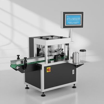Adecuado para latas de aluminio, máquina cerradora automática, costura en blanco y negro, sin fugas, compatible con latas de plástico PET, duradero