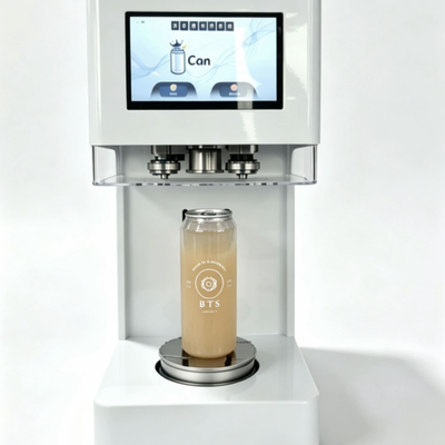 Automatic Sealing Machine 30-100mm Diameter 60-200mm Height For PET Plastic Cans Compact Footprint For Small To Mid-size Production Lines