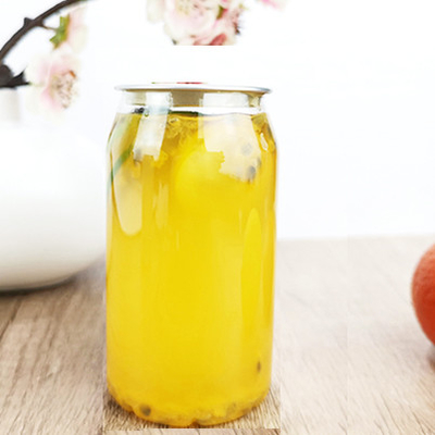 tarros cilíndricos claros plásticos de los contenedores de almacenamiento 330ml con la cubierta fácil del tirón