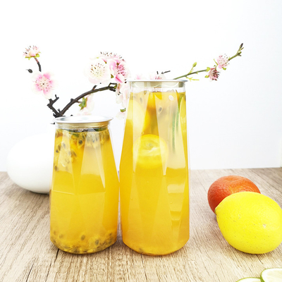 Botellas plásticas del ANIMAL DOMÉSTICO de Diamond Shape 380ml con los jugos planchados en frío de la cubierta fácil del tirón