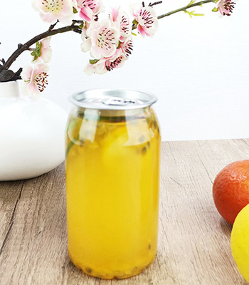 Contenedores de almacenamiento plásticos cilíndricos claros 330ml con la cubierta fácil del tirón
