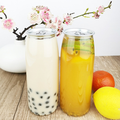 Envases plásticos abiertos fáciles del ANIMAL DOMÉSTICO 0.5L con la leche inferior del té de la flor