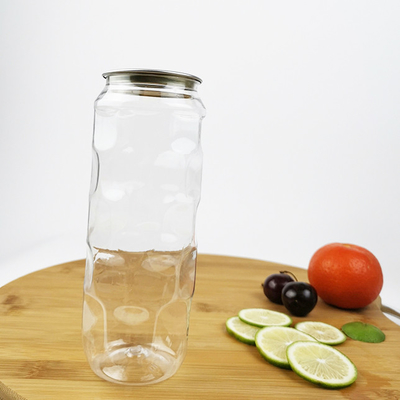 Tarros plásticos del envase de comida 0.5L de la leche del té con la cubierta fácil del tirón