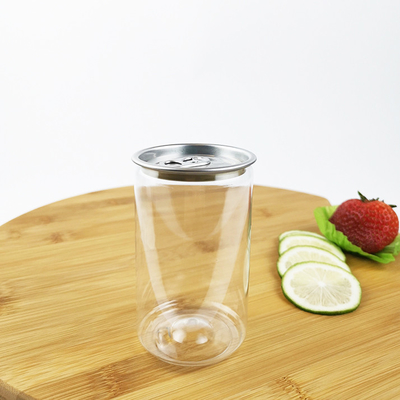 tarros vacíos del envase de comida del claro 210ml con la cubierta fácil de aluminio del tirón