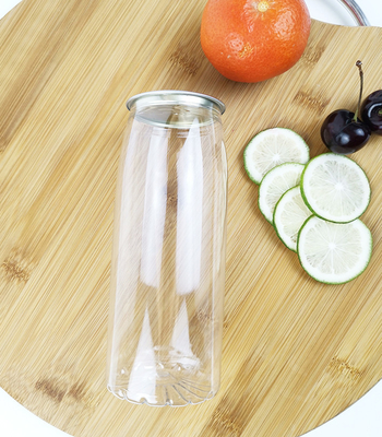 Tarros inferiores del envase de plástico 0.5L de la flor con las tapas de las latas