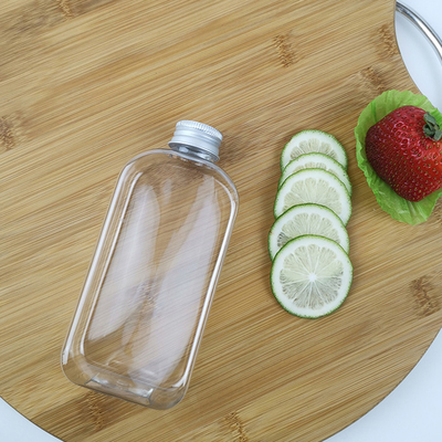 Botellas de agua planas del PLA 300ml con los casquillos Juice Milk Plastic Smoothie Bottles