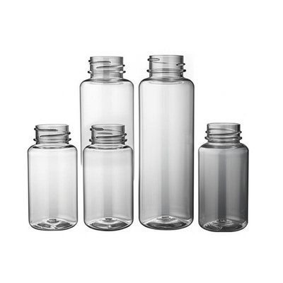 Botellas de plástico de grado alimenticio con acabado de cuello 18/20 para almacenar productos de forma segura