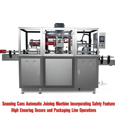 Máquina de unión automática de latas de costura que incorpora características de seguridad elevadas que garantizan operaciones seguras y de la línea de embalaje